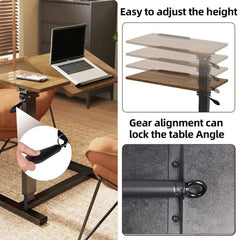 Adjustable Overbed Table with Wheels | Living Room | Luvasmr - Satisfyingly Organised