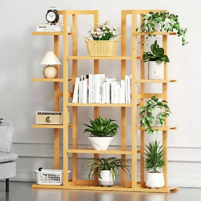 Bamboo 9-Tier Plant Stand & Storage Shelf | Living Room | Luvasmr - Satisfyingly Organised