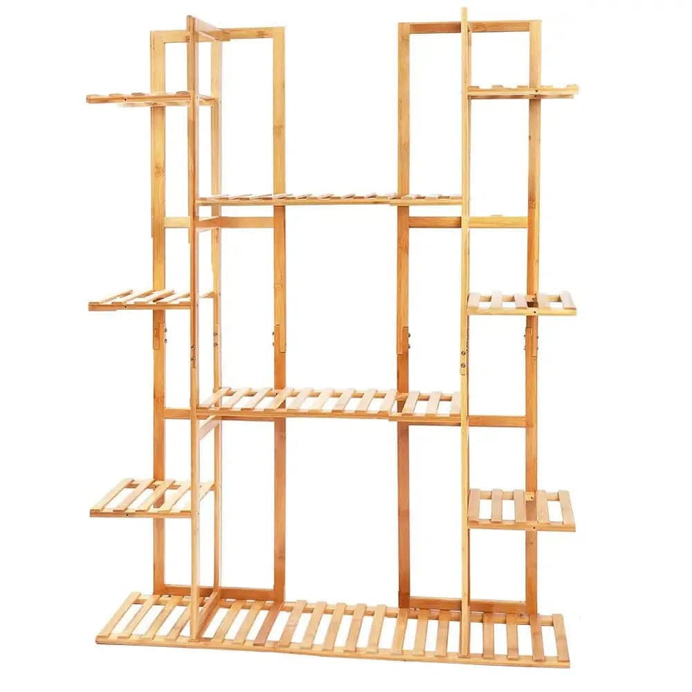Bamboo 9-Tier Plant Stand & Storage Shelf | Living Room | Luvasmr - Satisfyingly Organised