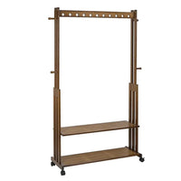 Bamboo Clothes Rack Stand with Wheels | Living Room | Luvasmr - Satisfyingly Organised