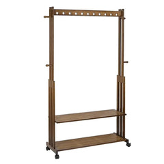 Bamboo Clothes Rack Stand with Wheels | Living Room | Luvasmr - Satisfyingly Organised