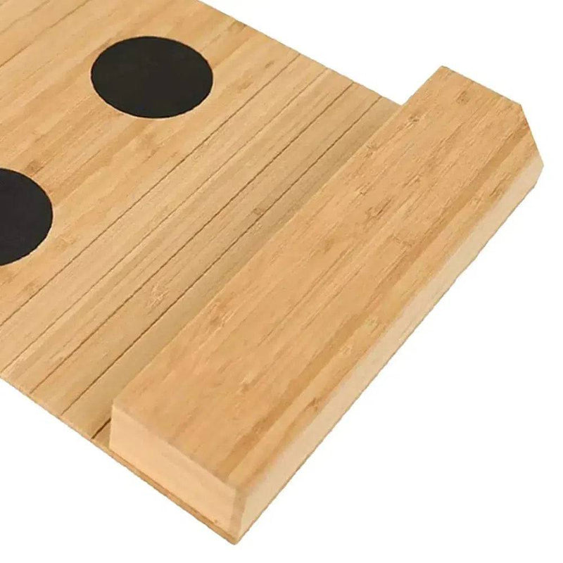 Close-up of a Wooden Sofa Armrest Organizer with cup holder, showcasing its sleek design and sturdy craftsmanship.