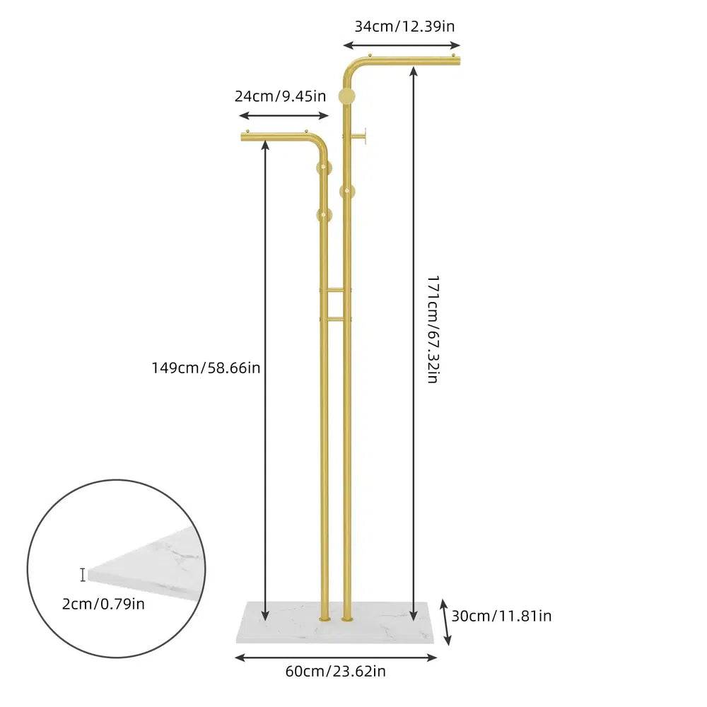Floor Standing Coat Stand with Granite Base | Living Room | Luvasmr - Satisfyingly Organised