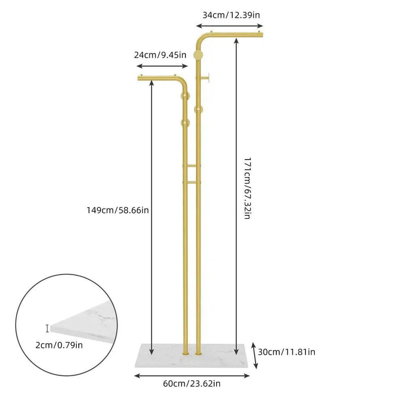 Floor Standing Coat Stand with Granite Base | Living Room | Luvasmr - Satisfyingly Organised