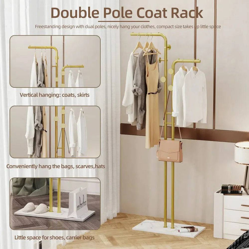 Floor Standing Coat Stand with Granite Base | Living Room | Luvasmr - Satisfyingly Organised
