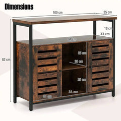 Industrial Buffet Storage Cabinet | Living Room | Luvasmr - Satisfyingly Organised