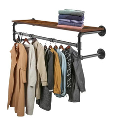 Industrial Pipe Clothes Rack with Shelf | Living Room | Luvasmr - Satisfyingly Organised