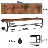 Industrial Pipe Clothes Rack with Shelf | Living Room | Luvasmr - Satisfyingly Organised