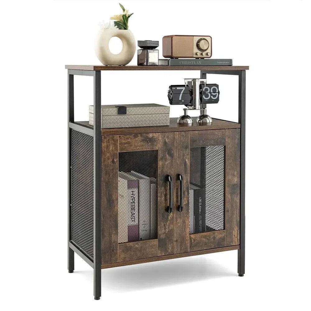 Industrial Wine Bar Cabinet Kitchen Storage Sideboard | Living Room | Luvasmr - Satisfyingly Organised