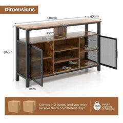 Industrial Wine Bar Cabinet with Storage | Living Room | Luvasmr - Satisfyingly Organised