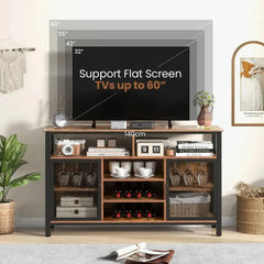 Industrial Wine Bar Cabinet with Storage | Living Room | Luvasmr - Satisfyingly Organised