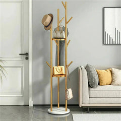 Marble Metal Coat Rack with 3 Storage Shelves & 9 Hooks | Living Room | Luvasmr - Satisfyingly Organised