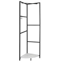 Metal Corner Coat Rack with Clothes Rail | Living Room | Luvasmr - Satisfyingly Organised