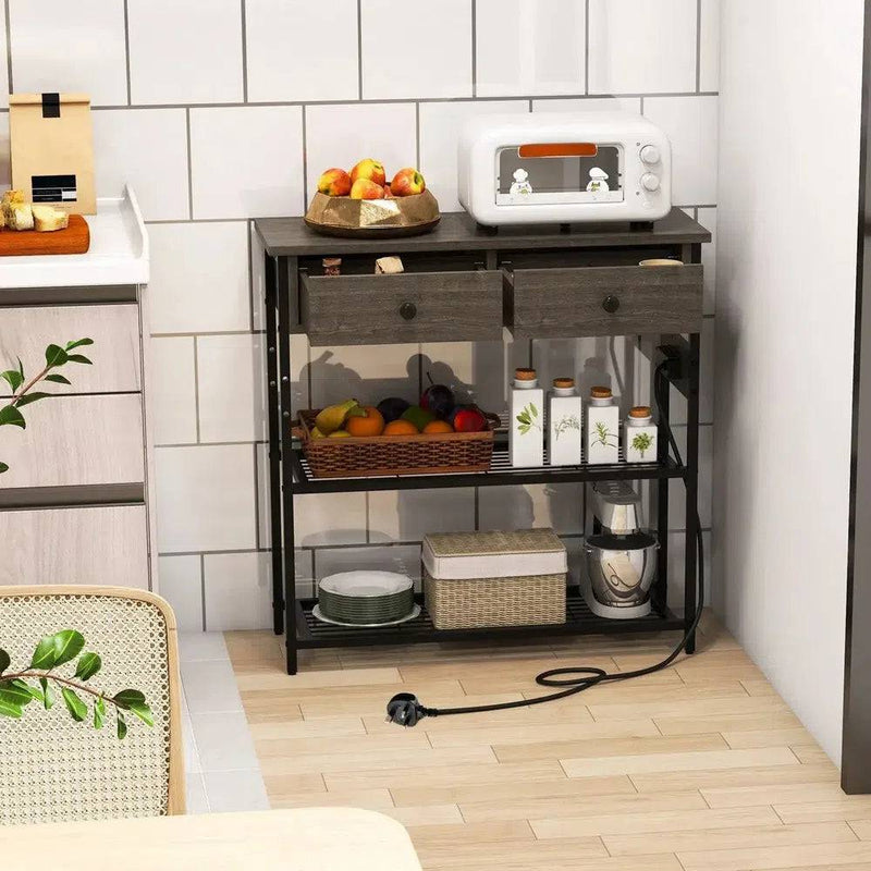 GOFLAME Entryway Table Narrow Console Table Coffee Bar Table w/Charging Station |  | Luvasmr - Satisfyingly Organised