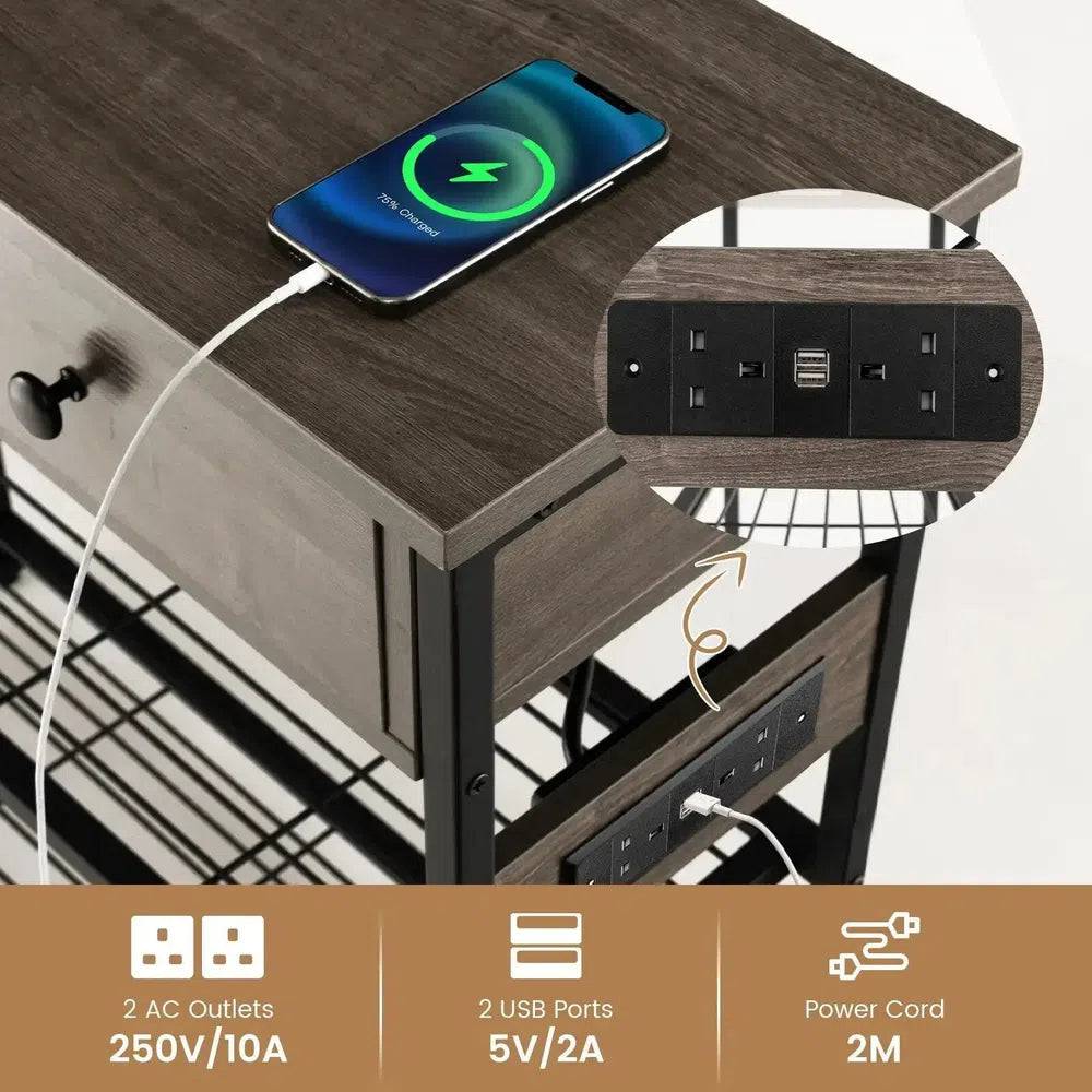 GOFLAME Entryway Table Narrow Console Table Coffee Bar Table w/Charging Station |  | Luvasmr - Satisfyingly Organised