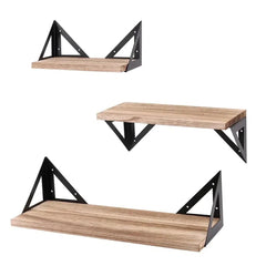 Rustic 3-Tier Wall Floating Shelf | Living Room | Luvasmr - Satisfyingly Organised