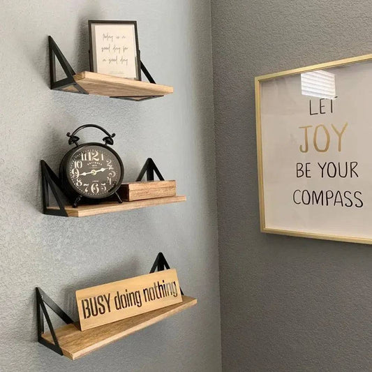 Rustic 3-Tier Wall Floating Shelf | Living Room | Luvasmr - Satisfyingly Organised