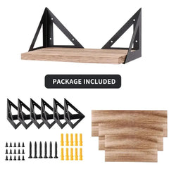 Rustic 3-Tier Wall Floating Shelf | Living Room | Luvasmr - Satisfyingly Organised