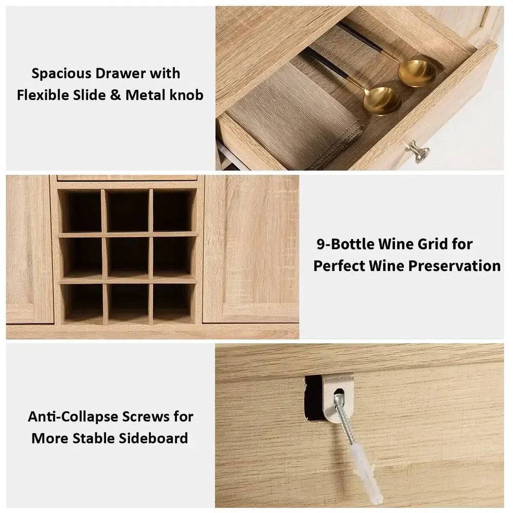 Rustic Kitchen Sideboard with Wine Rack | Living Room | Luvasmr - Satisfyingly Organised