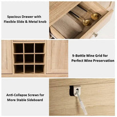 Rustic Kitchen Sideboard with Wine Rack | Living Room | Luvasmr - Satisfyingly Organised