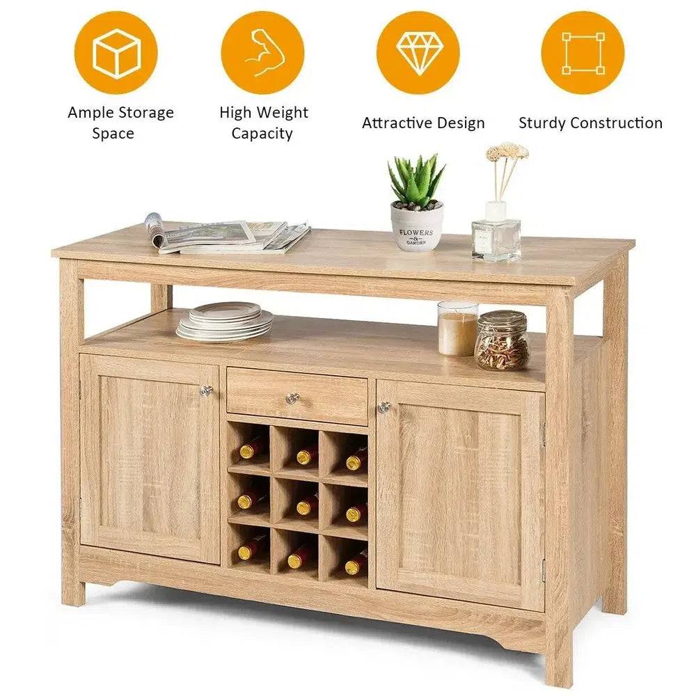 Rustic Kitchen Sideboard with Wine Rack | Living Room | Luvasmr - Satisfyingly Organised