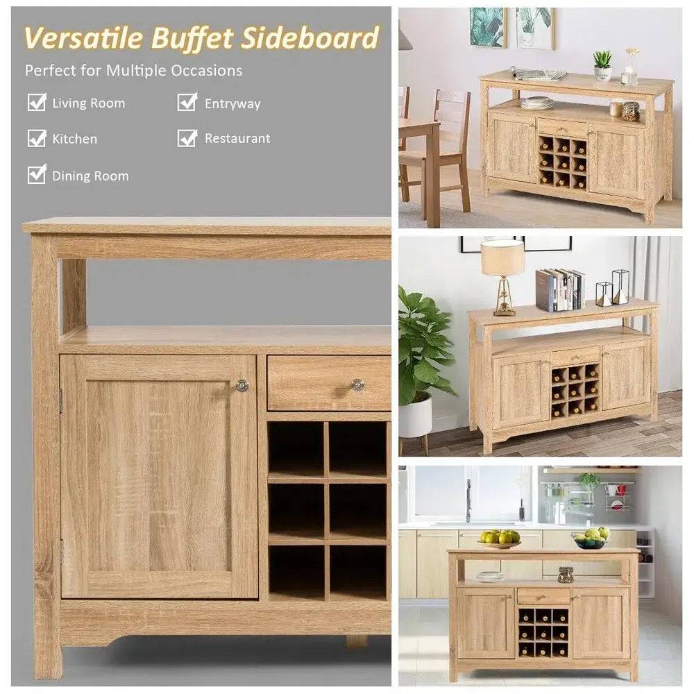 Rustic Kitchen Sideboard with Wine Rack | Living Room | Luvasmr - Satisfyingly Organised