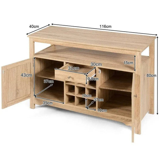Rustic Kitchen Sideboard with Wine Rack | Living Room | Luvasmr - Satisfyingly Organised