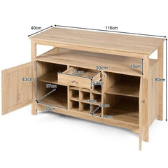 Rustic Kitchen Sideboard with Wine Rack | Living Room | Luvasmr - Satisfyingly Organised