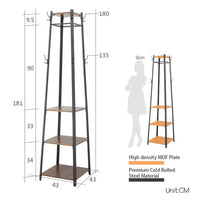 Solid Iron Coat Rack with 8 Hooks and Shelves | Living Room | Luvasmr - Satisfyingly Organised