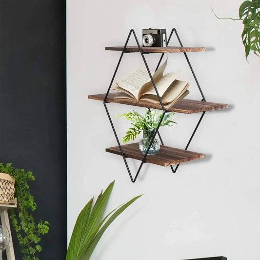 Three-Tier Wall Mounted Shelf | Living Room | Luvasmr - Satisfyingly Organised