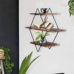 Three-Tier Wall Mounted Shelf | Living Room | Luvasmr - Satisfyingly Organised