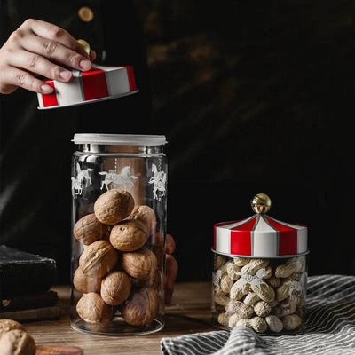 Nordic Creative Carousel Sealed Glass Jar | Kitchen | Luvasmr - Satisfyingly Organised