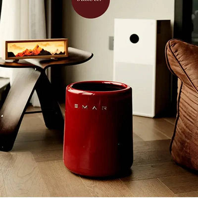 Stylish red large capacity storage bin with double-layer design, perfect for home organization and decor.