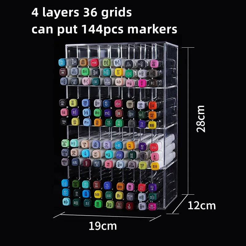 Acrylic Transparent Marker Holder | Office | Luvasmr - Satisfyingly Organised