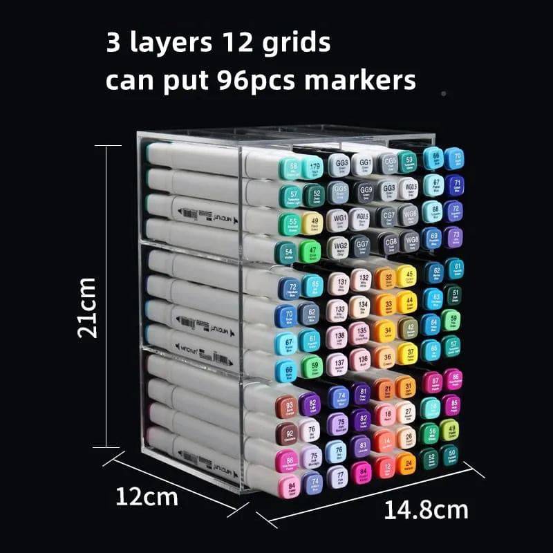 Acrylic Transparent Marker Holder | Office | Luvasmr - Satisfyingly Organised