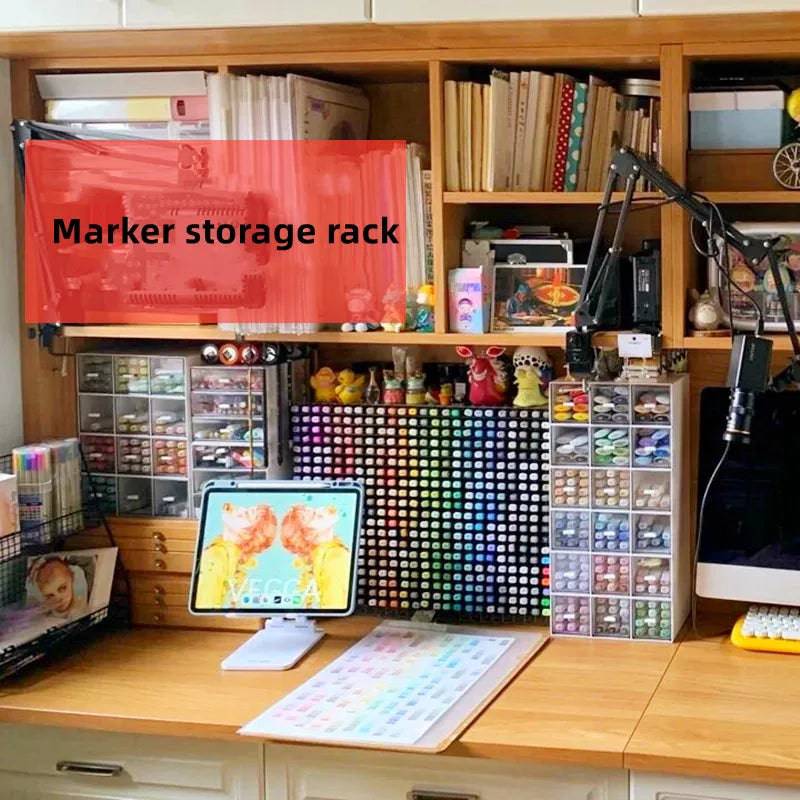 Acrylic Transparent Marker Holder | Office | Luvasmr - Satisfyingly Organised