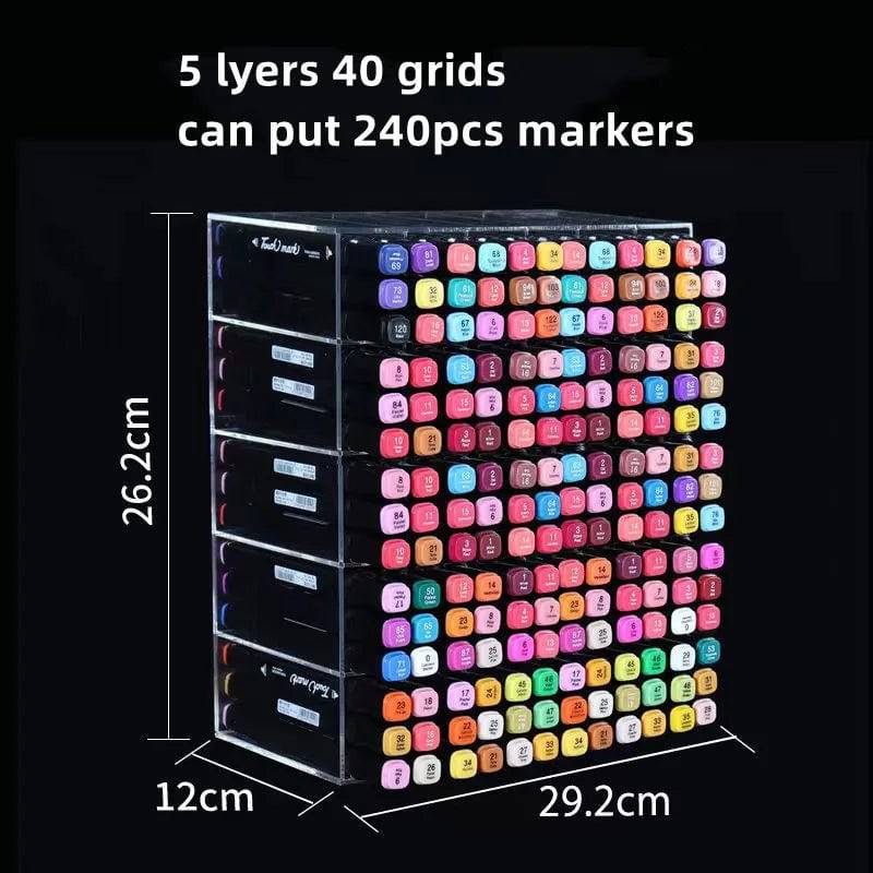Acrylic Transparent Marker Holder | Office | Luvasmr - Satisfyingly Organised