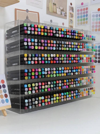 Acrylic Transparent Marker Holder | Office | Luvasmr - Satisfyingly Organised