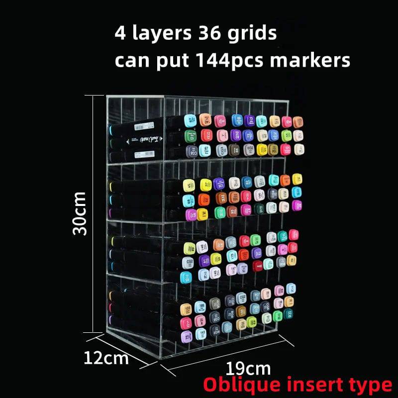 Acrylic Transparent Marker Holder | Office | Luvasmr - Satisfyingly Organised