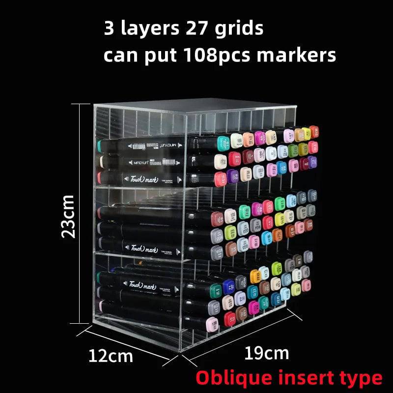 Acrylic Transparent Marker Holder | Office | Luvasmr - Satisfyingly Organised