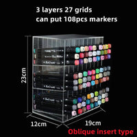 Acrylic Transparent Marker Holder | Office | Luvasmr - Satisfyingly Organised