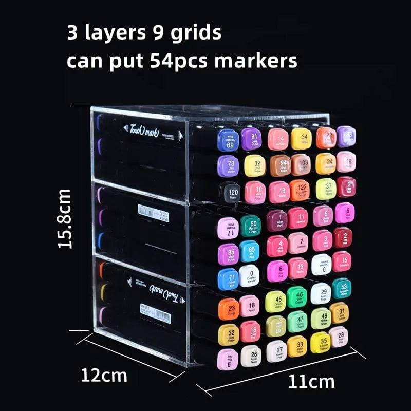 Acrylic Transparent Marker Holder | Office | Luvasmr - Satisfyingly Organised