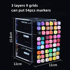 Acrylic Transparent Marker Holder | Office | Luvasmr - Satisfyingly Organised