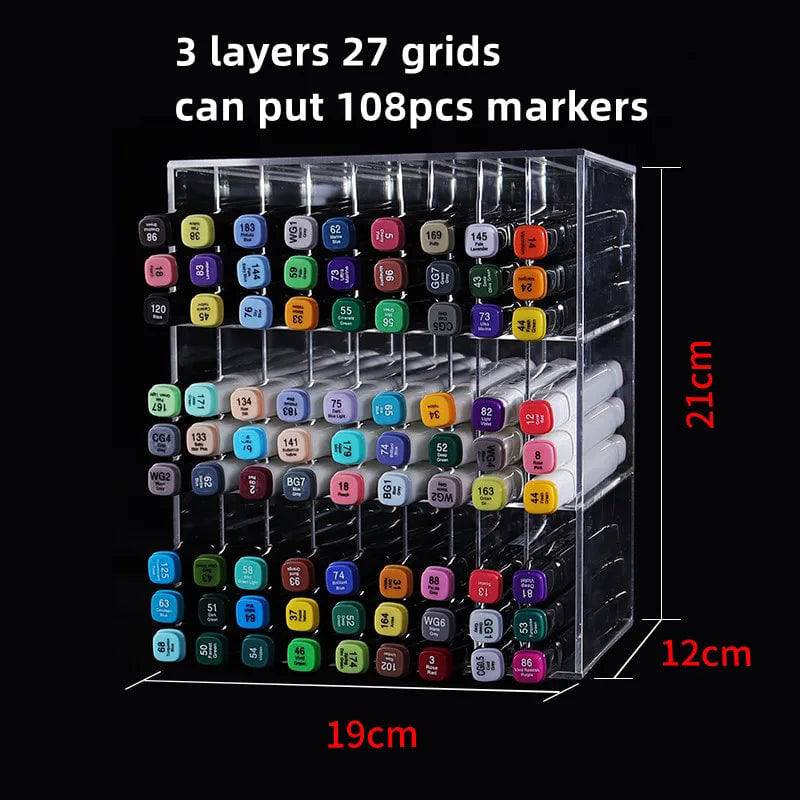 Acrylic Transparent Marker Holder | Office | Luvasmr - Satisfyingly Organised