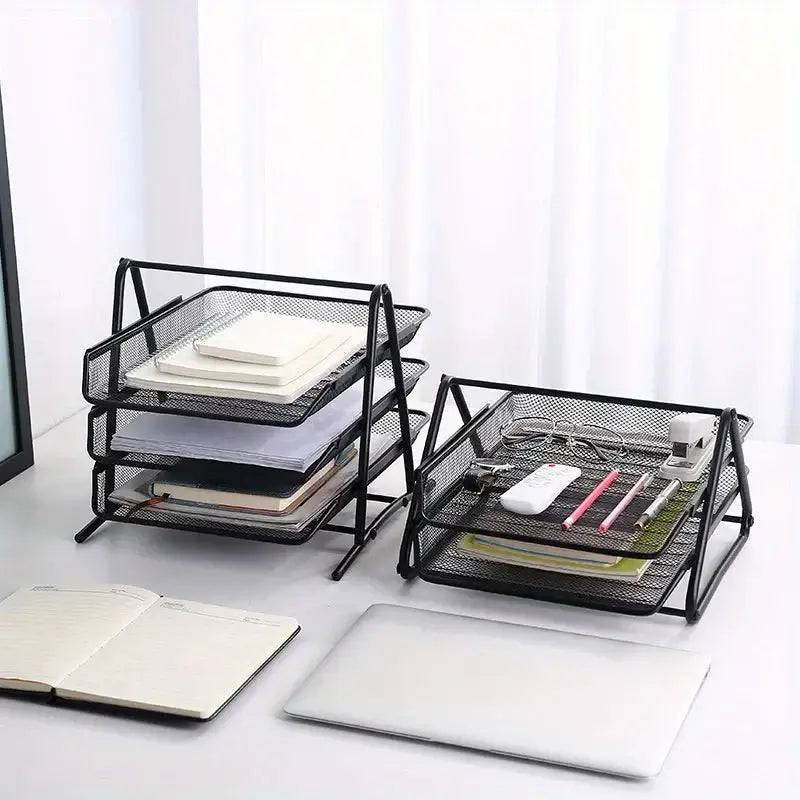 Three-Layer Metal File Tray | Office | Luvasmr - Satisfyingly Organised