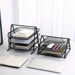 Three-Layer Metal File Tray | Office | Luvasmr - Satisfyingly Organised