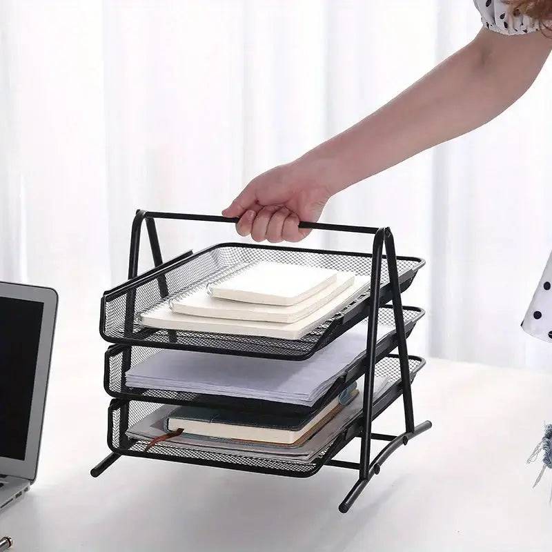 Three-Layer Metal File Tray | Office | Luvasmr - Satisfyingly Organised
