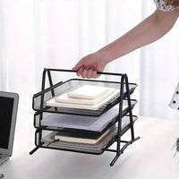 Three-Layer Metal File Tray | Office | Luvasmr - Satisfyingly Organised