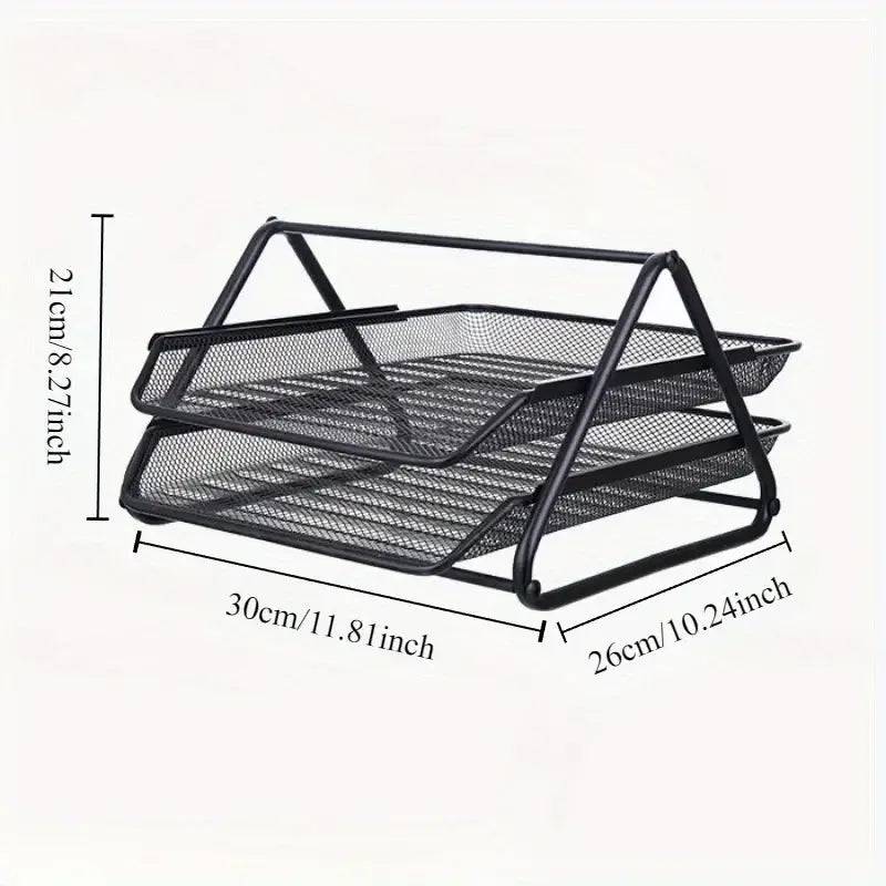 Three-Layer Metal File Tray | Office | Luvasmr - Satisfyingly Organised