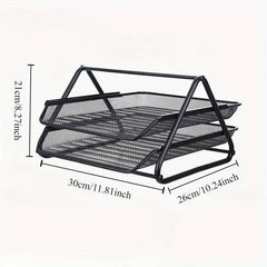 Three-Layer Metal File Tray | Office | Luvasmr - Satisfyingly Organised
